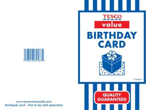 tesco value birthday card